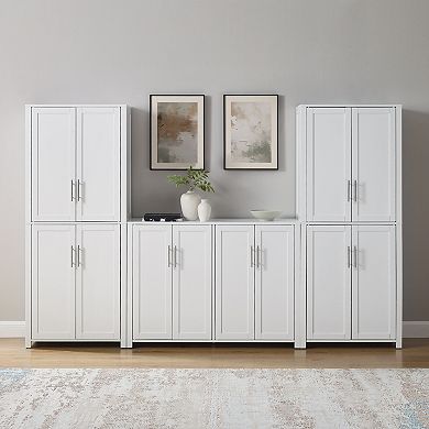 Crosley Savannah 3-Piece Sideboard & Pantry Set