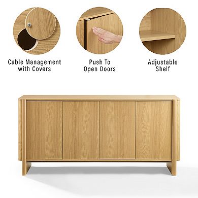 Crosley Wesley Sideboard with Storage Cabinets