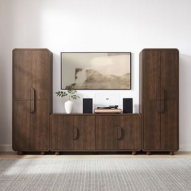 Crosley MILLIE 3-Piece Entertainment Center with Storage