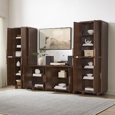 Crosley MILLIE 3-Piece Entertainment Center with Storage