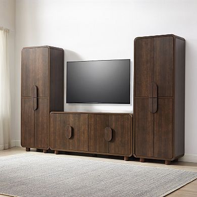 Crosley MILLIE 3-Piece Entertainment Center with Storage