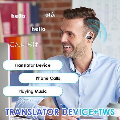 AI Translator Earbuds, 156 Languages Real Time Bluetooth headphone for Travel Business