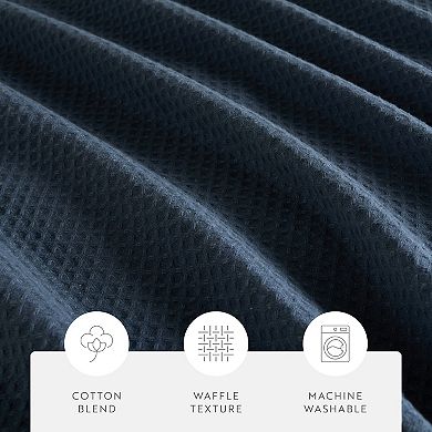 Cotton Blend Waffle Texture Shower Curtain