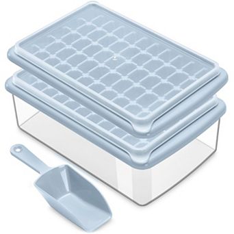Mini Ice Cube Tray With Lid & Bin 2 pc