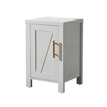 Kings Brand Furniture Sendero Side End Table with Faux Marble Storage Shelves & Gold Metal Frame