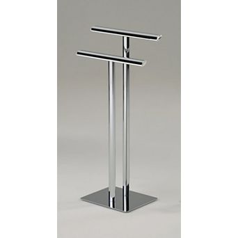 Kings Brand Furniture Metal Double Bar Towel Rack Stand For Bathroom Towel Storage