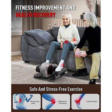 HARISON Under Desk Elliptical for Seniors, Compact Foot & Leg Exerciser with Remote (HRK-E305)