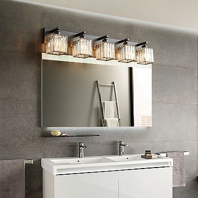 Modern Crystal Vanity Light, Sleek Metal Wall Sconce for Bathroom, Bedroom Vanity Mirror