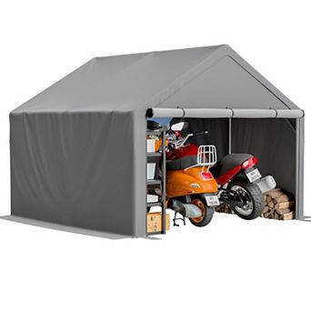 WOW PIONEER 10x10ft Outdoor Storage Shed Garden Shelter Waterproof Cover Utility Cabin