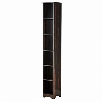 Kings Brand Furniture Mora 6 tier Tall Narrow Slim Bookcase