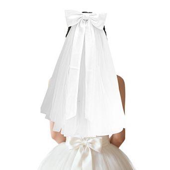 19.69" Double Layer Tulle Hair Clip Wedding Veil 1 pc