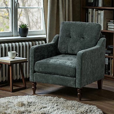 Lufeiya Accent Arm Chair with USB Charging Port and Side Storage Pocket, Ergonomic Wide Backrest