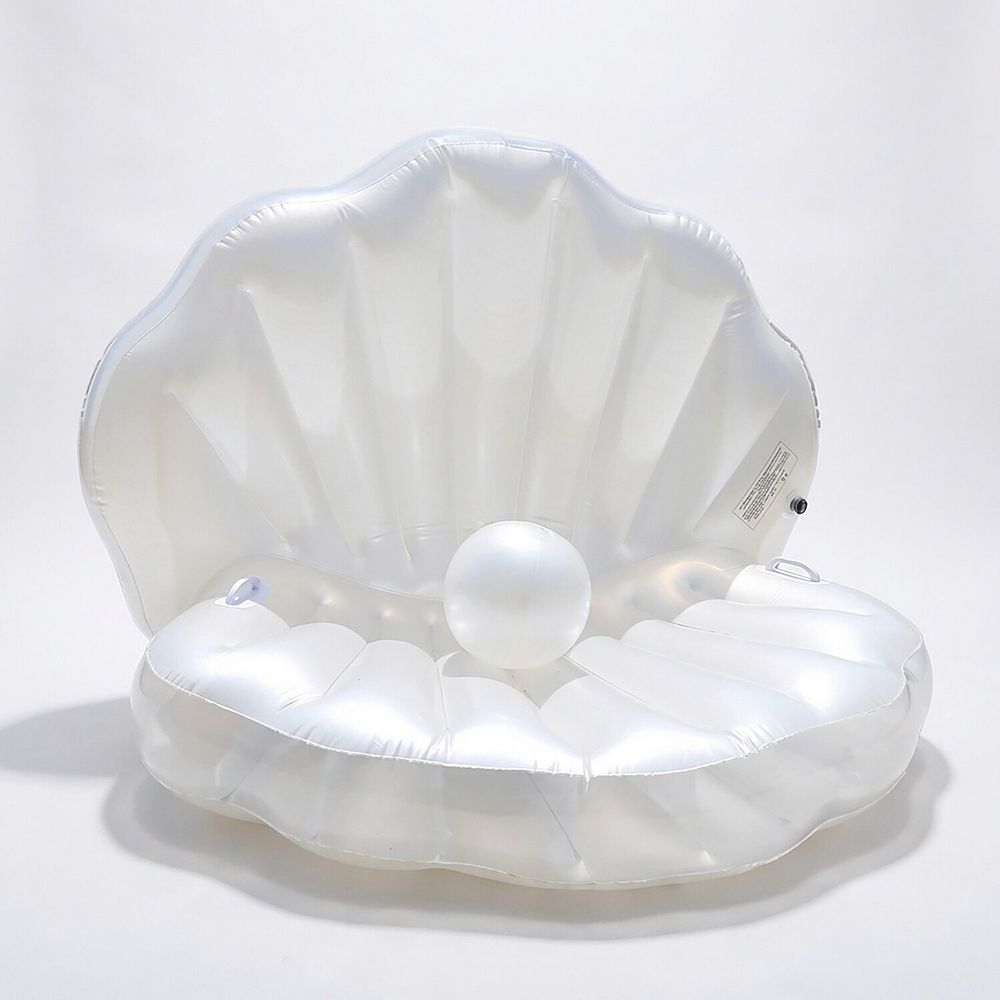 Summer Swimming Pool Inflatable Seashell Pool Float Lounge Chair Pearl ...