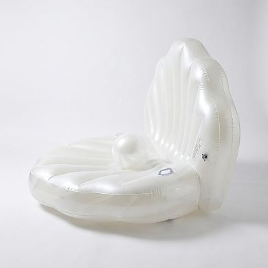 Summer Swimming Pool Inflatable Seashell Pool Float Lounge Chair Pearl Beach Pool Float Seat
