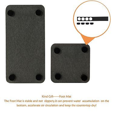 Water Absorbent Diatomite Bathroom Tray 4pc