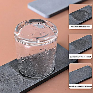 Water Absorbent Diatomite Bathroom Tray 4pc