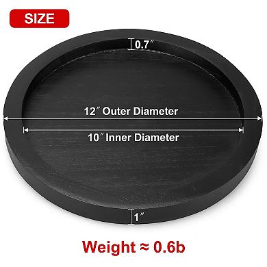 Wooden Round Serving Tray Counter Decor