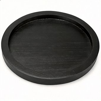 Wooden Round Serving Tray Counter Decor