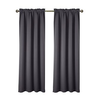100% Polyester Twilight 100% Blackout Rod Pocket Curtain Panel
