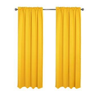 100% Polyester Twilight 100% Blackout Rod Pocket Curtain Panel