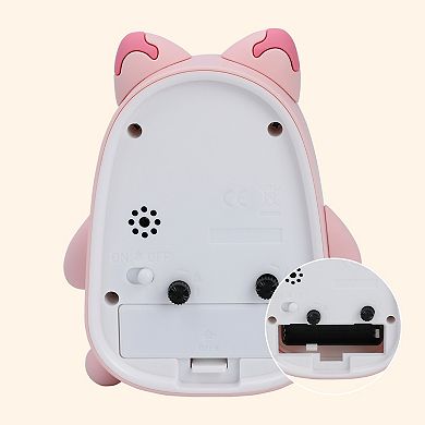 Lovely Alarm Clock, Non-Tick Movement, Kitten-Shape Design, Compact Size for Bedroom 4.1"x1.6"x5.5"
