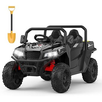 24V Kids Electric Dump Truck, 2 Seater, 4WD, Outdoor Construction Fun