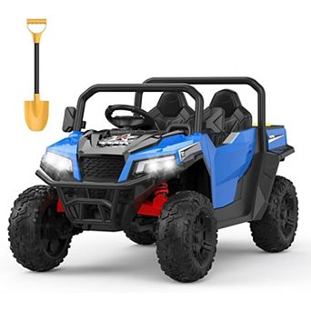 24V Kids Electric Dump Truck, 2 Seater, 4WD, Outdoor Construction Fun