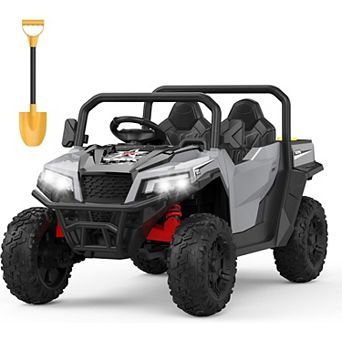 24V Kids Electric Dump Truck, 2 Seater, 4WD, Outdoor Construction Fun