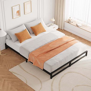 Wingback Velvet Platform Bed with LED Lights, Storage Bookcase Headboard, Wooden Slats Support