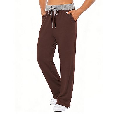 Women's Wide Leg Pants Drawstring Casual Loose Comfy Trousers for Lounge Workout
