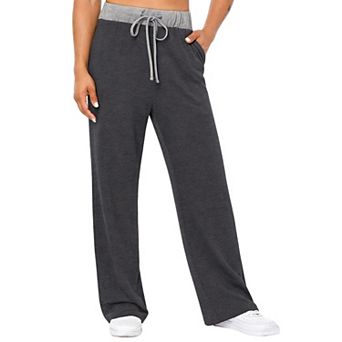 Women's Wide Leg Pants Drawstring Casual Loose Comfy Trousers for Lounge Workout