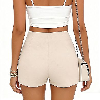 Women's High Waisted Skort with Tassel Drawstring - Wrap Front Casual Shorts Skirt for Summer