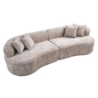 Modern Curved L-Shape Luxury Sectional Oversized Sofa
