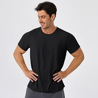 Workout Mens Shirts Casual Quick Dry Moisture Wicking T-Shirts Crew Neck Tops for Gym Athletic