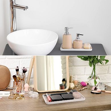 8" Small Ceramic Vanity Tray Counter Organizer