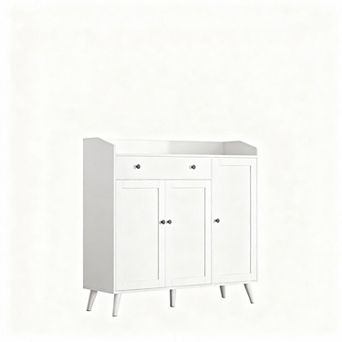 Large Shoe Cabinet for Size 16 Shoes with 3 Doors Drawer, Durable Easy Assembly