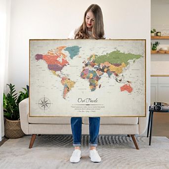 Our Travels Push Pin World Map II
