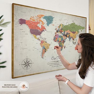 Our Travels Push Pin World Map II