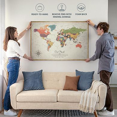 Our Travels Push Pin World Map II