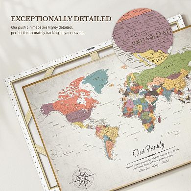 Our Travels Push Pin World Map II