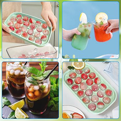 Ice Cube Tray Silicone 22 Balls Maker 2pc