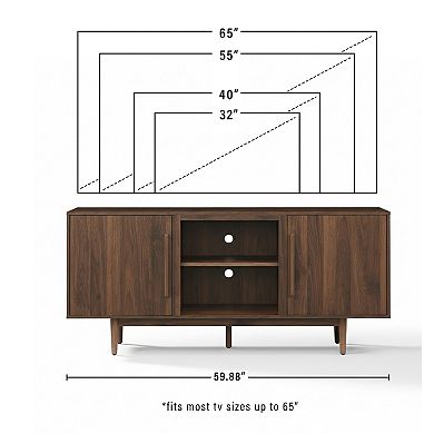 Crosley Liam 65-Inch Adjustable Shelves & Cable Management TV Stand