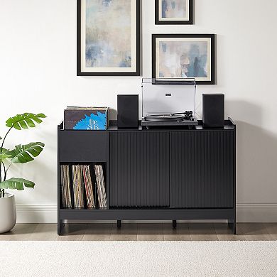 Crosley Arden Record Player Stand Storage Cabinet