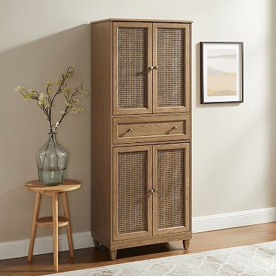 Crosley Katia Rattan Doors Kitchen Storage Pantry