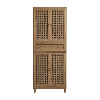 Crosley Katia Rattan Doors Kitchen Storage Pantry