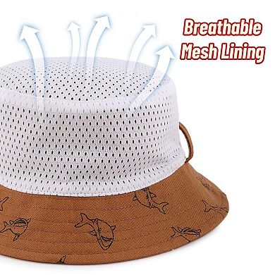 Boy Sun Hat Bucket Beach Cap UPF 50+ Protection Toddler 1-2T 2pcs