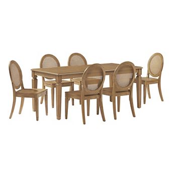 Crosley Katia 7 pc Dining Table & Chairs Set For 6