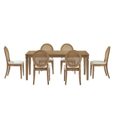 Crosley Katia 7-Piece Dining Table & Upholstered Chairs Set For 6