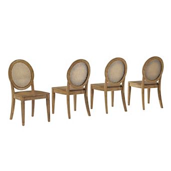 Crosley Katia 4 pc Cane-Back Dining Chair Set