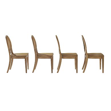 Crosley Katia 4-Piece Cane-Back Dining Chair Set